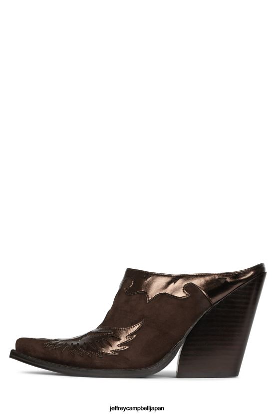 Jeffrey Campbell ブラウン スエード ウエスタンブーツ MINEDENIM - Suede Leather Western Side Gore Boots (BRN